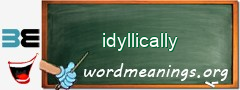 WordMeaning blackboard for idyllically